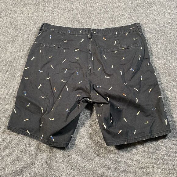 Levis Line 8 Mens Size 36 Swimmer Diver All Over Print Shorts 8" Faded Black - Picture 12 of 12
